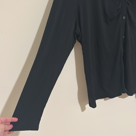 Madewell Plus Ruched Polo Cardigan - Picture 3 of 8